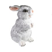 Фигура декоративная Заяц цвет: серебро L13W16.5H27см