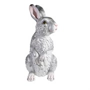 Фигура декоративная Заяц цвет: серебро L13.5W17H33.5см
