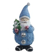 Фигура декоративная Дед Мороз с елочкой цвет: голубой L7W6H16.5см