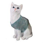 Фигура декоративная Кот в свитере цвет: голубой L9W12H19см