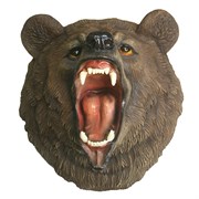 Фигура декоративная навесная Голова свирепого медведя L28W41H41см
