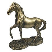 Фигура декоративная Конь цвет: золото L16W6H16см