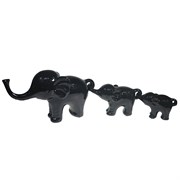 Набор из 3-х декоративных фигурок Семья слонов цвет: черный) L57W15H8.5см