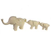 Фигура декоративная Семья слонов цвет: слоновая кость L57W15H8.5см