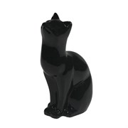 Фигура декоративная Кошка  черная L6.5W4H9см