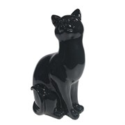 Фигура декоративная Кошка черная L12W9H21.5см
