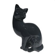 Фигура декоративная Кошка  черная L13W8H19см