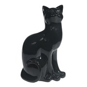 Фигура декоративная Кошка черная L12W9H20см