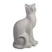 Фигура декоративная Кошка белая L12W9H20см