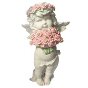 Фигурка декоративная Ангел с розами  L12.5W9Н22см
