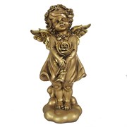 Фигурка декоративная Ангелочек счастья цвет: золото L14W9,5Н25см