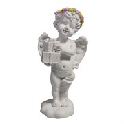 Фигура декоративная Ангел с подарками L5W36H12см