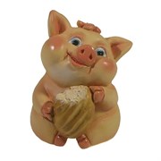 Фигура декоративная Свинка Булочка L6.5W7H8см