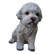 Фигура декоративная садоваяЩенок дразнится(белый)L24W19H25,5см