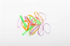 Резинки для волос силикон цветные, midi (25 шт) Деваль Бьюти (Dewal Beauty) DBR19