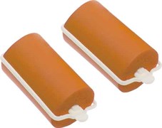 Бигуди резиновые оранжевые d 32 мм x 70 мм (10 шт) Деваль Бьюти (Dewal Beauty) DBRZ32