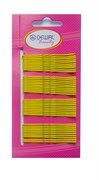 Невидимки желтые 50 мм (40 шт) волна Деваль Бьюти (Dewal Beauty) N-40Yellow