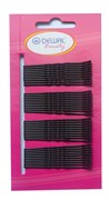 Невидимки черные 50 мм (40 шт) волна Деваль Бьюти (Dewal Beauty) N-40BLACK