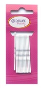 Невидимки белые 50 мм (12 шт) волна Деваль Бьюти (Dewal Beauty) N-12WHITE