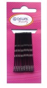 Невидимки черные 50 мм (12 шт) волна Деваль Бьюти (Dewal Beauty) N-12BLACK