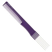 Расческа для начеса с металлическими зубцами фиолетовая Деваль Бьюти (Dewal Beauty) DBFI6506