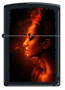 Широкая зажигалка Zippo BURNING WOMAN 218