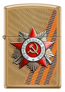 Зажигалка Zippo ST George День победы с покрытием Brushed Brass 204B ST George