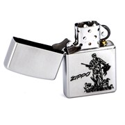 Широкая зажигалка Zippo Duck Hunting 205
