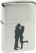 Широкая зажигалка Zippo Cowboy Couple 200
