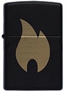 Широкая зажигалка Zippo Flame chromed 218