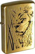 Широкая зажигалка Zippo Proud Lion 204B
