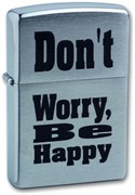 Широкая зажигалка Zippo Don't worry 200