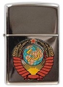 Широкая зажигалка Zippo Герб СССР 250
