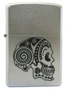 Широкая зажигалка Zippo Tattoo Skull 205