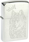 Широкая зажигалка Zippo Wolf 200