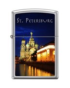 Широкая зажигалка Zippo ST PETERSBURG CHURCH 250