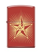 Широкая зажигалка Zippo Russian Hammer Sickle 233
