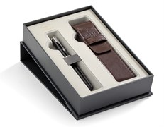 Набор: Перьевая ручка Sonnet Black Lacquer CT + чехол из экокожи Паркер (Parker) 2018899