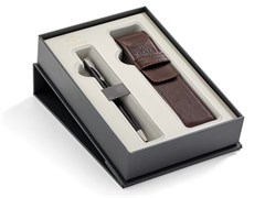 Набор: Шариковая ручка Sonnet Black Lacquer CT + чехол из экокожи Паркер (Parker) 2018900