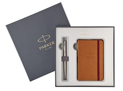 Набор: Шариковая ручка Sonnet Stainless Steel + блокнот Паркер (Parker) 2018974