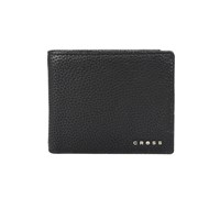 Кошелёк Кросс (Cross) Nueva Management Black, кожа наппа, фактурная, чёрный, 11 х 9 х 1,5 см