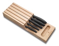 Набор из 5 кухонных ножей в подставке из бука Викторинокс (Victorinox) 6.7143.5