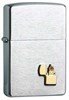 Зажигалка Зиппо (Zippo), с покрытием Brushed Chrome, латунь/сталь, серебристая, матовая, 36x12x56 мм - фото 184677
