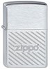 Зажигалка Зиппо (Zippo) Stripes, с покрытием Brushed Chrome, латунь/сталь, серебристая, матовая, 36x12x56 мм - фото 184681