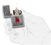 Зажигалка Зиппо (Zippo) Classic с покрытием Street Chrome, латунь/сталь, серебристая, матовая, 36x12x56 мм - фото 184701