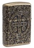 Зажигалка Зиппо (Zippo) Armor® с покрытием Antique Brass, латунь/сталь, золотистая, матовая, 36x12x56 мм - фото 184713