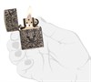 Зажигалка Зиппо (Zippo) Armor® с покрытием Antique Brass, латунь/сталь, золотистая, матовая, 36x12x56 мм - фото 184716