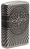 Зажигалка Зиппо (Zippo) Armor® с покрытием Antique Silver, латунь/сталь, серебристая, матовая, 36x12x56 мм - фото 184740