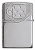 Зажигалка Зиппо (Zippo) Armor® с покрытием High Polish Chrome, латунь/сталь, серебристая, 36x12x56 мм - фото 184749