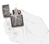 Зажигалка Зиппо (Zippo) Classic с покрытием Black Ice®, латунь/сталь, чёрная, глянцевая, 36x12x56 мм - фото 184764